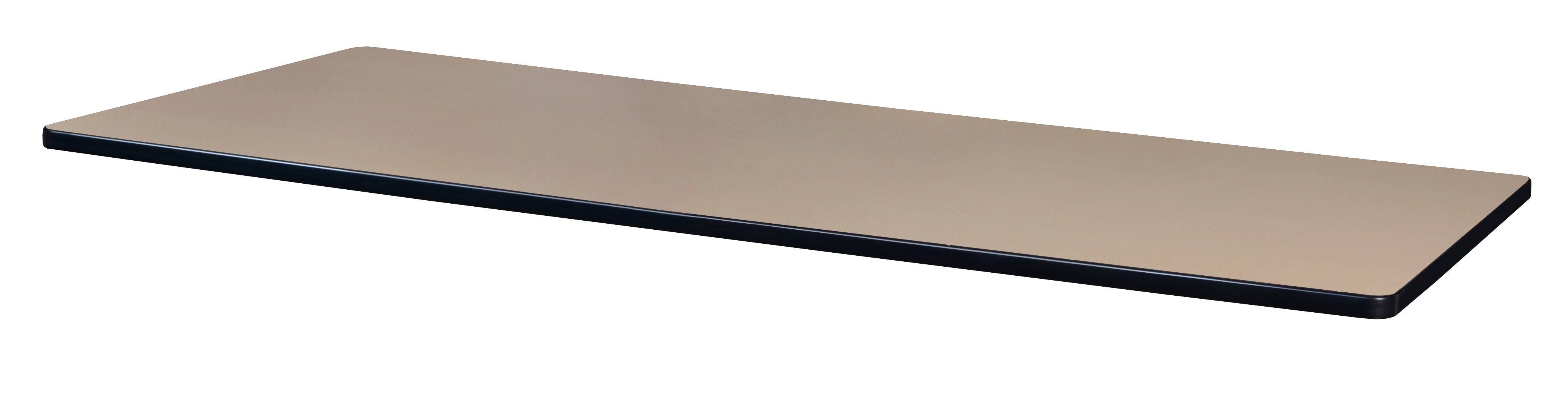 Regency 72x22 x 30x22 Rectangle Laminate Table Top- Beige/ Grey