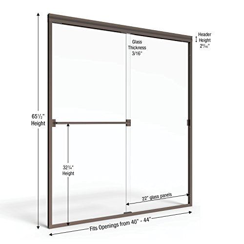 Fits 40-44 inch opening, Obsure Glass, Oil Rubbed Bronze Finish