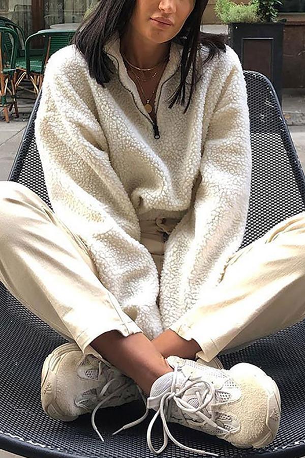 Fashion Zipper Casual Jacket Sweater