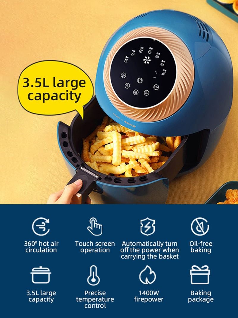 Multi-Function 3.5L Air Fryer Household Smoke-Free No-oil Electric Fryer