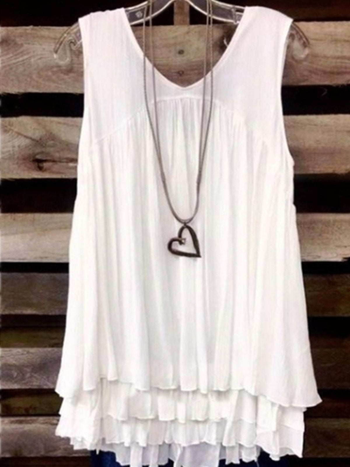 Casual Solid Sleeveless V Neck Shirts