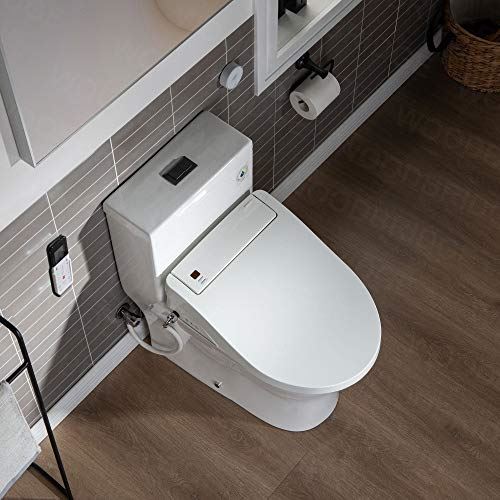 Dual Flush Elongated Toilet with Advance Smart Washlet Bidet in White
