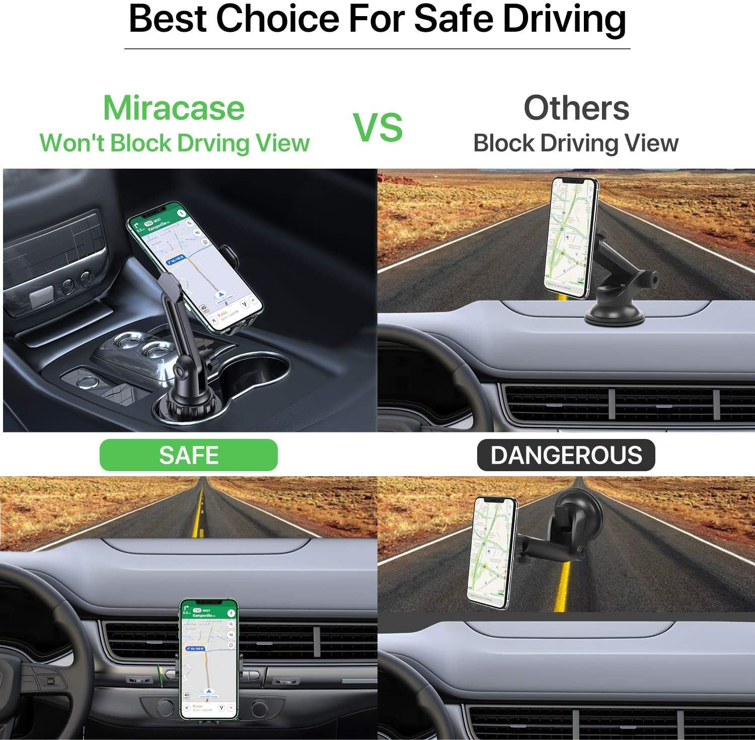 15W Qi Fast Wireless Cup Holder Air Vent Phone Mount