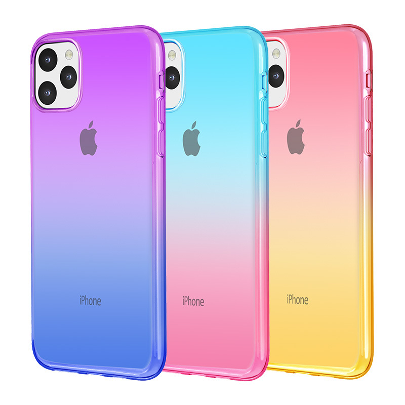 薄款苹果iphone 11手机壳iphone 11 pro适用max渐变色手机壳新款