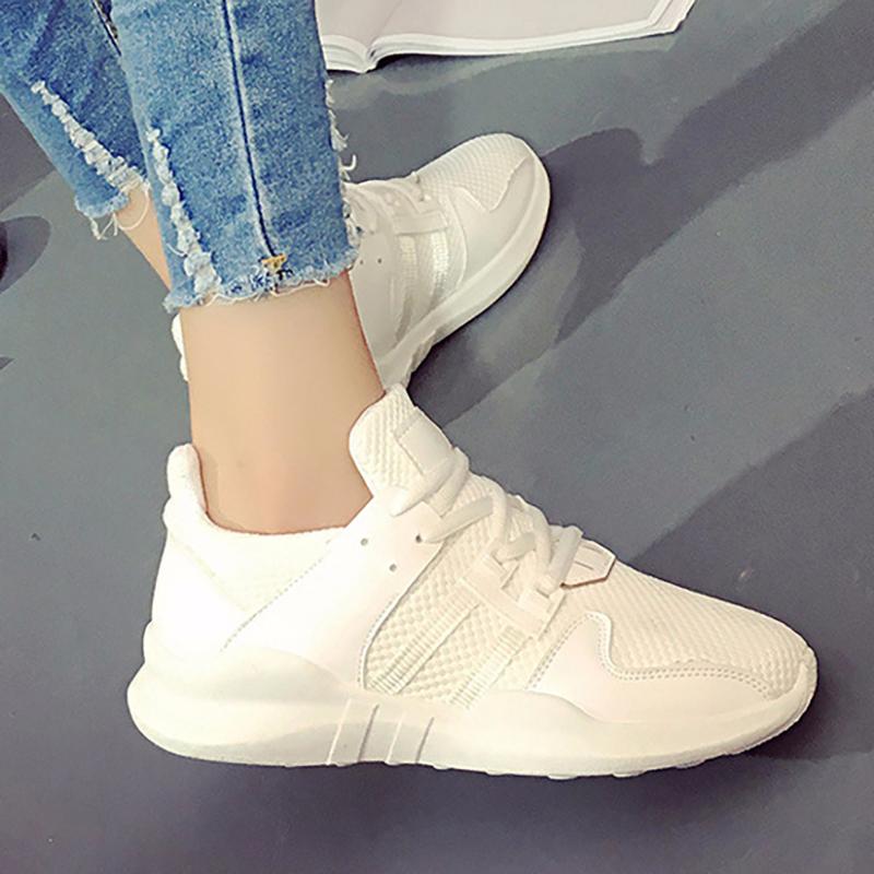 Women Mesh Fabric Sneakers Casual Lace Up Shoes