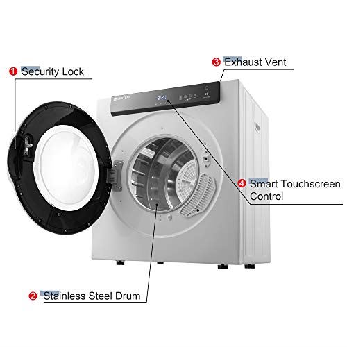 Clothes Dryer, Front Load Compact Tumble Laundry Dryer with Touch