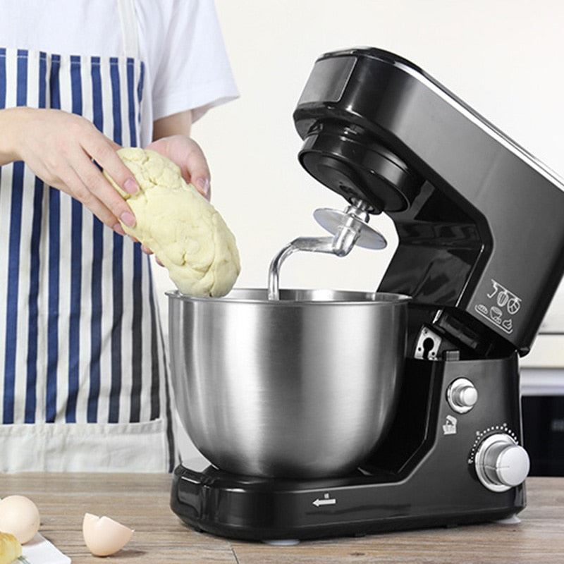 1000W High Power Stand Mixer Stainless Steel Bowl 6-speed Kitchen Food Blender