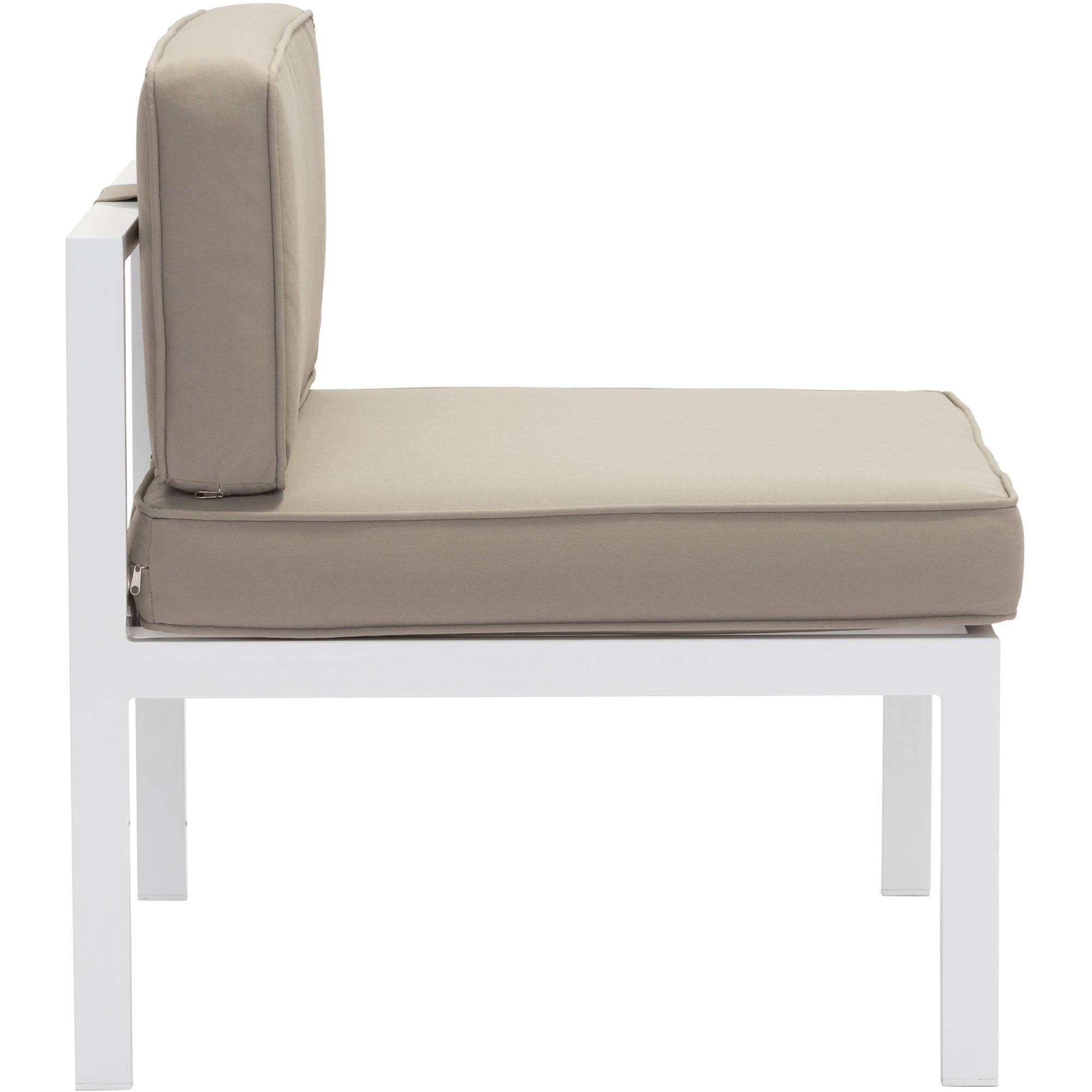 Zuo Golden Beach Middle Chair (Set of 2), White Taupe