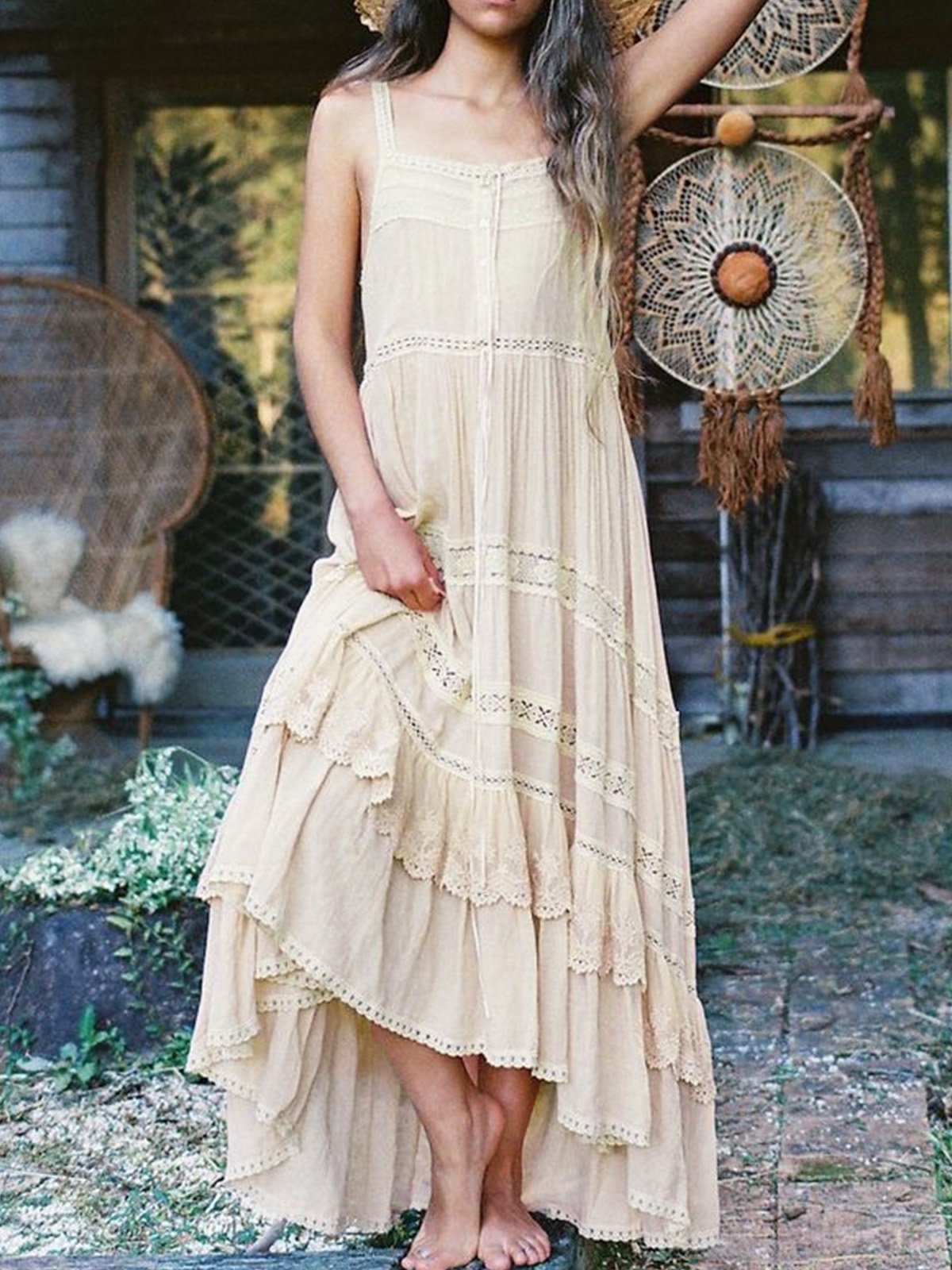 Pink Sleeveless Cotton Dresses