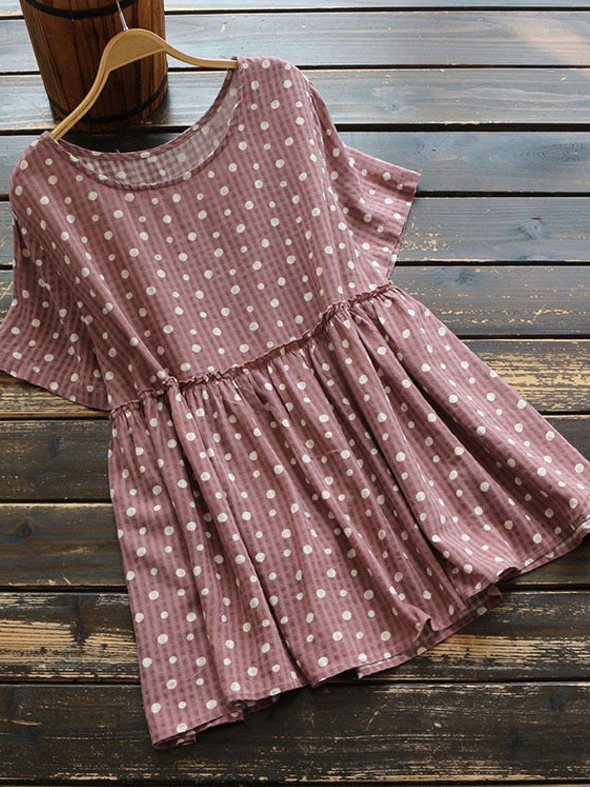 Casual Cotton Short Sleeve Shirts & Tops