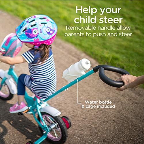 Petunia Steerable Kids Bike, Girls Beginner Bicycle, 12-Inch Wheels