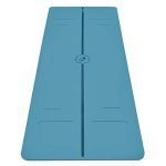 LIFORME Evolve Yoga Mat – Patented Alignment System, Warrior-Like Grip, Non-Slip, Eco-Friendly and Biodegradable- Blue