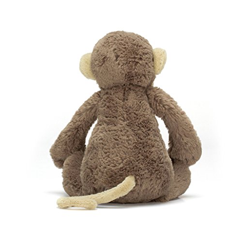 Jellycat 害羞猴子填充玩具,中号,12 英寸(约 30.5 厘米)