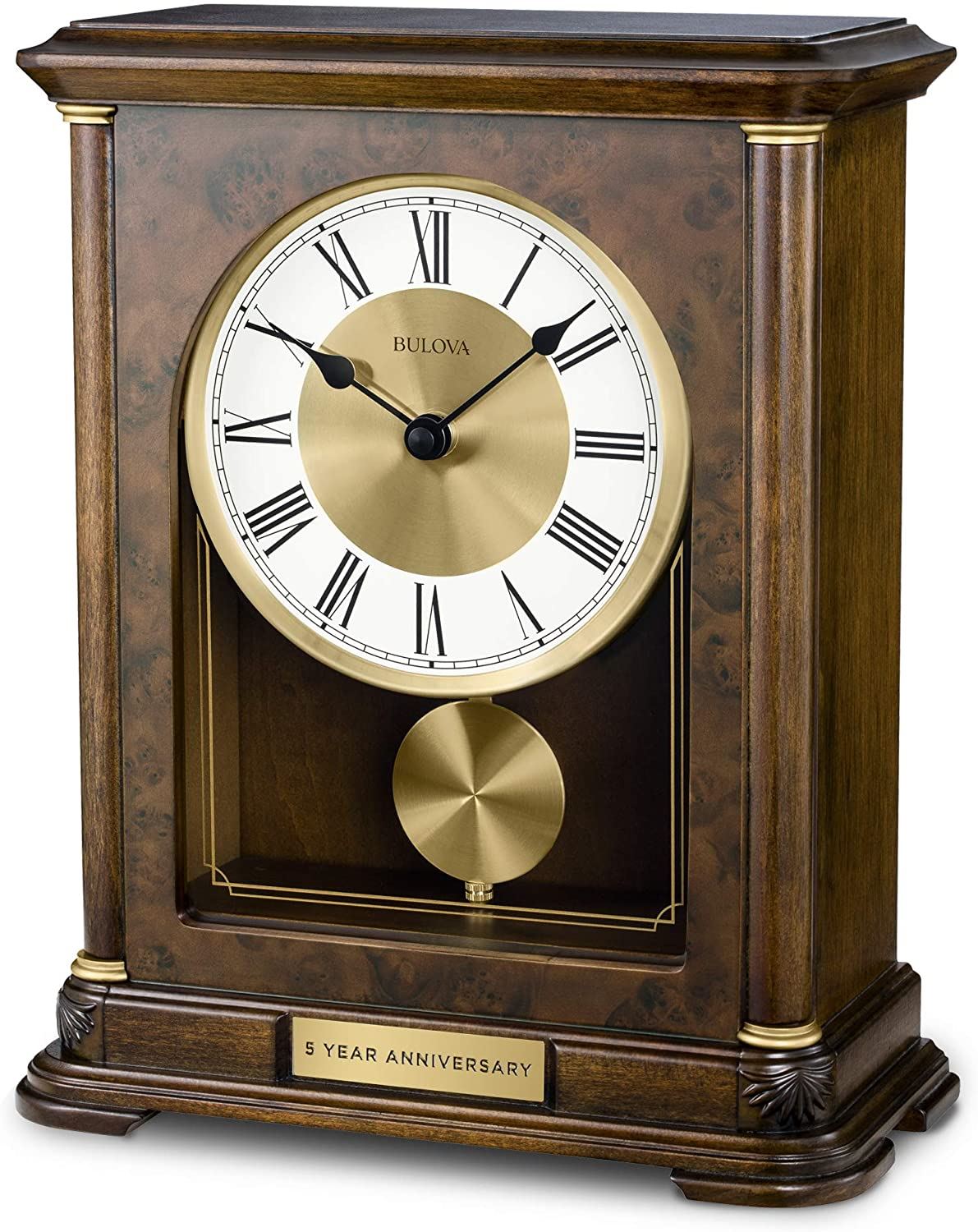 B1860 Vanderbilt Mantel Clock/Warm Walnut