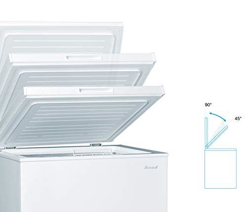 5 Cu.ft Low Noise Top Open Freezer with Removable Hanging Basket