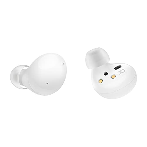 Samsung Galaxy Buds2, White and Wireless Charger Pad EP-P1300B, Black