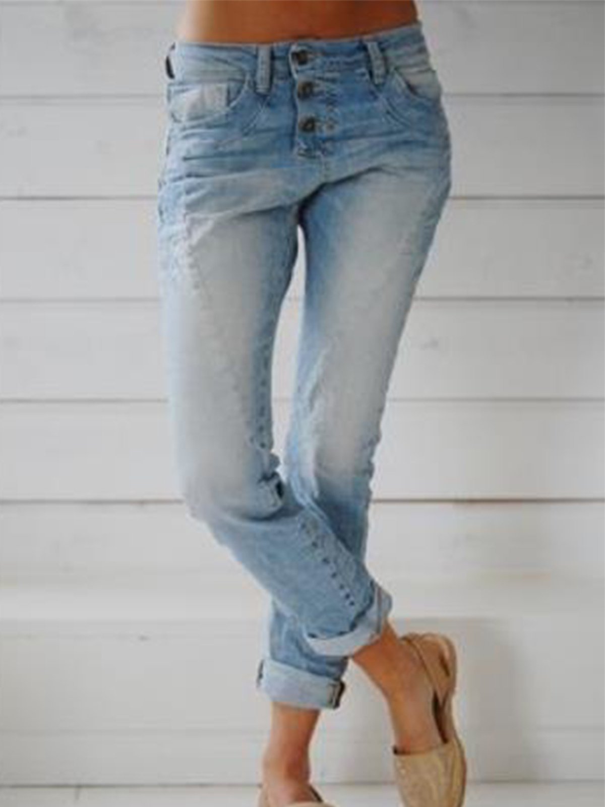 Casual Pockets Pants