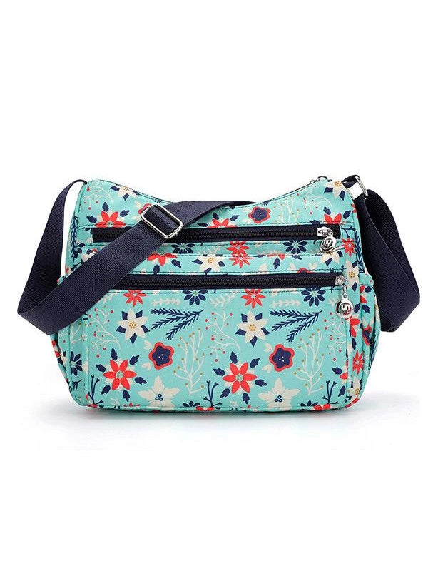 Women Flower Pattern Waterproof Lightweight Shoulder Bags Crossbody Bags