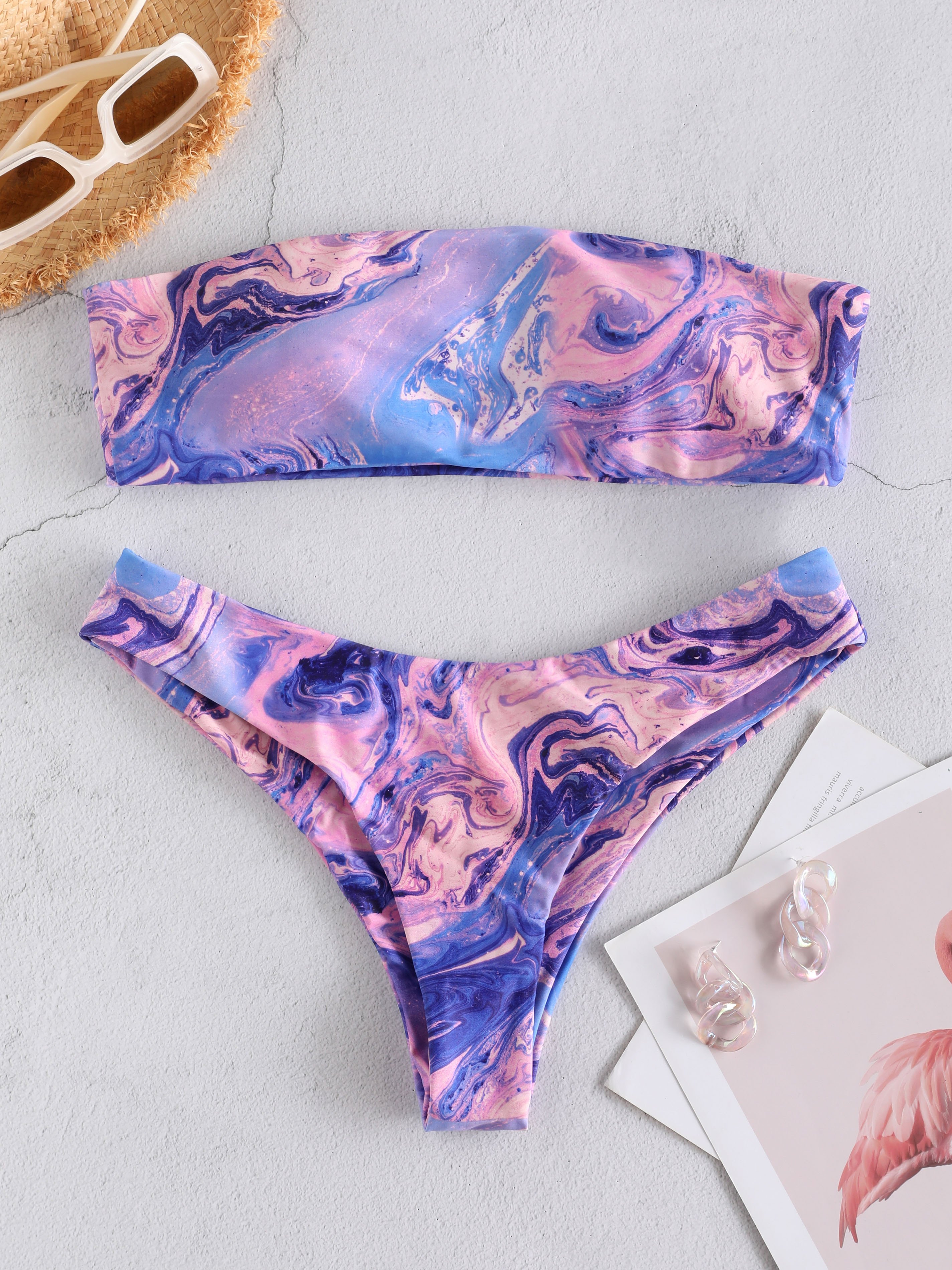Dreamy Tie Dye Bandeau Bikini
