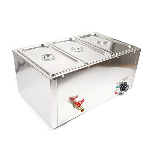 Buffet Server Electric Food Warmer 3 Pan Stainless Steel Buffet Warmer Buffet