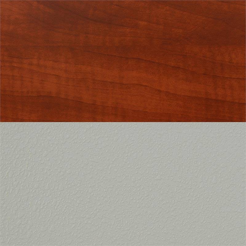 Regency TB4242CHBPBK44GY 42 in. Kee Square Breakroom Table - Cherry Black 4 Zeng Stack Chairs - Grey