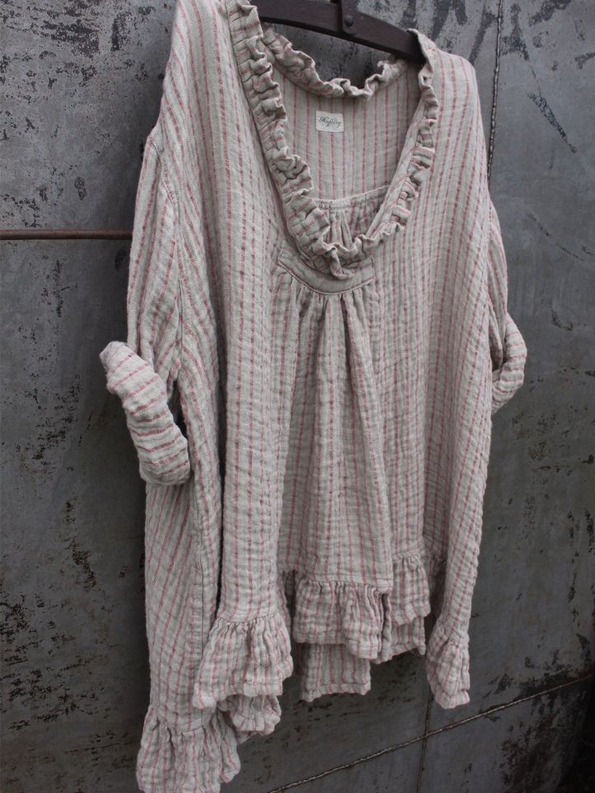 Sweet Long Sleeve V Neck Asymmetrical Shirts