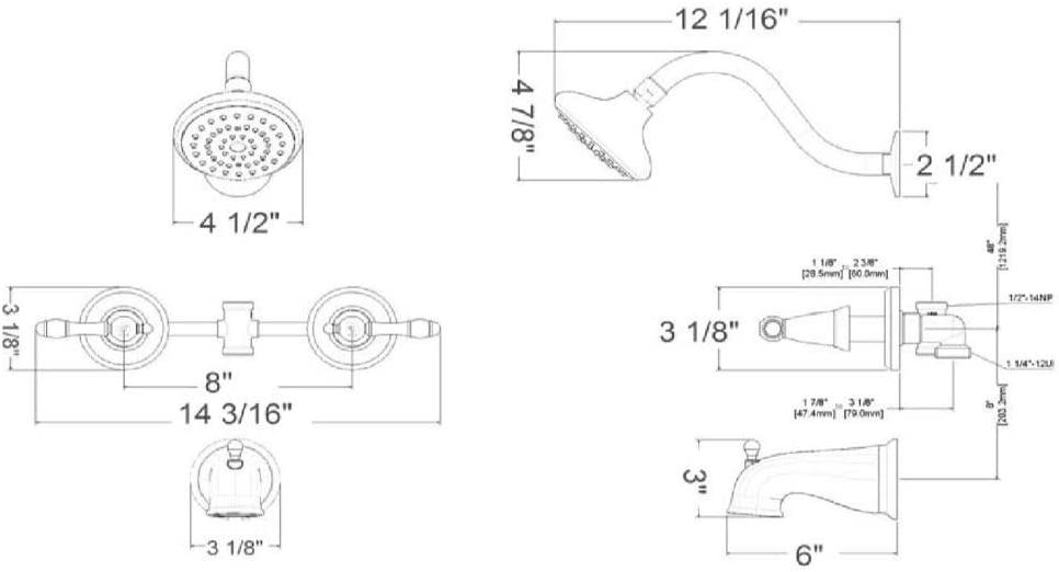 Design House 523472 Oakmont 2-Handle Bath