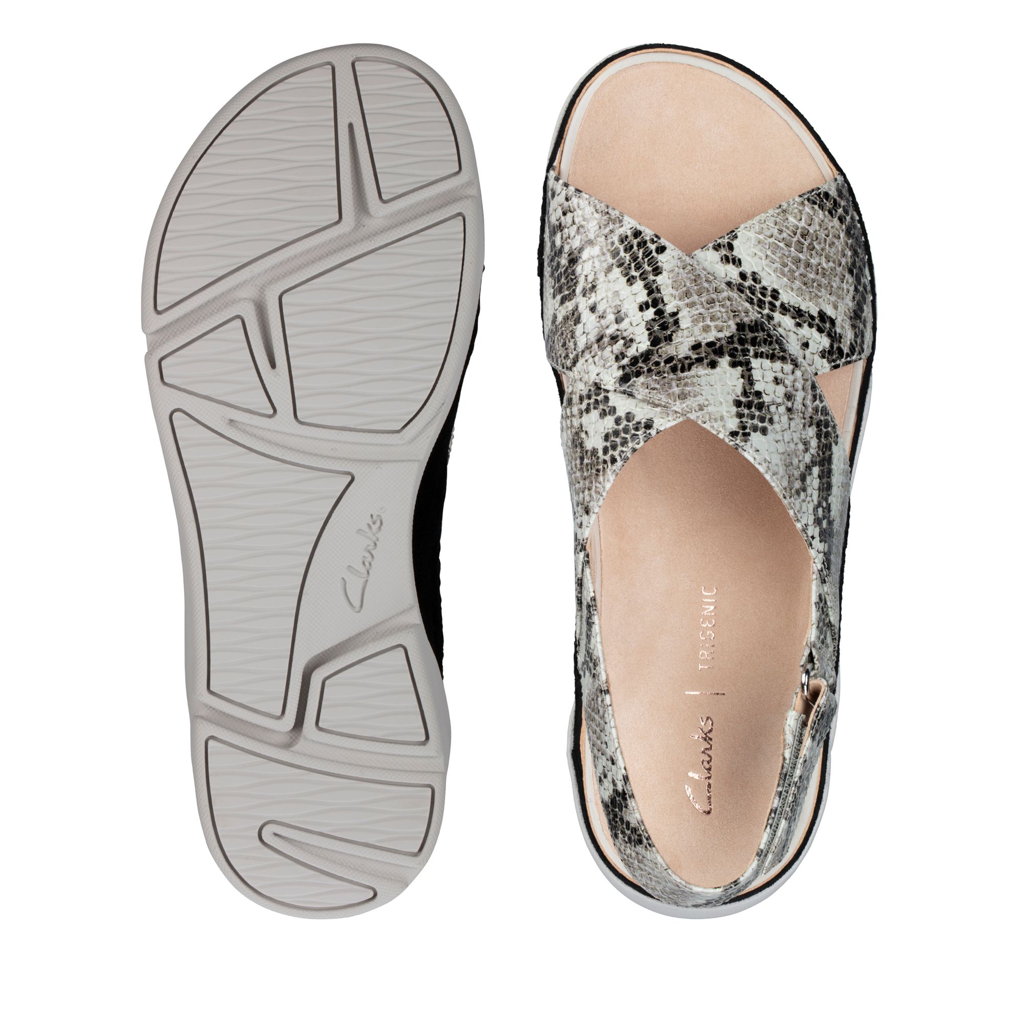 Women Sandals Tri Alexia Grey Snake