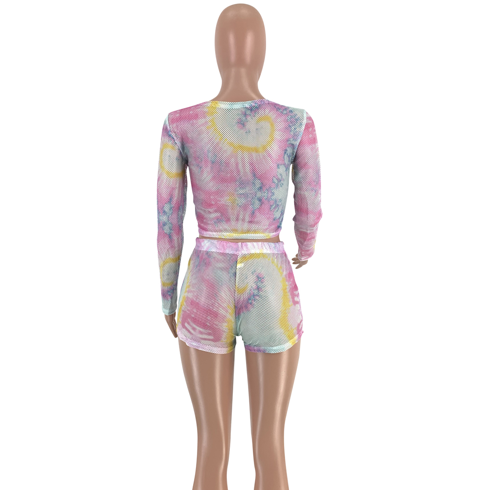 Sexy Transparent Crop Top and Shorts