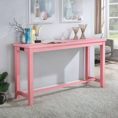 Primeau Counter Height 18x22 Dining Table Gracie Oaks Color: Antique Pink