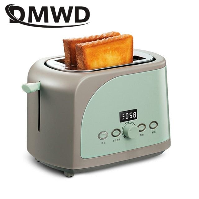 Stainless Steel Bread Maker Timer Electric Toaster Sandwich Toast Oven Grill 2 Slices Slot