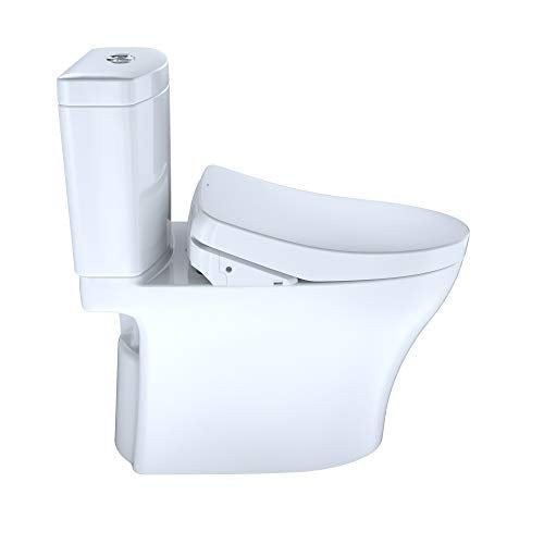 Two-Piece Elongated Dual Flush 1.0 and 0.8 GPF Toilet with S550e Electric