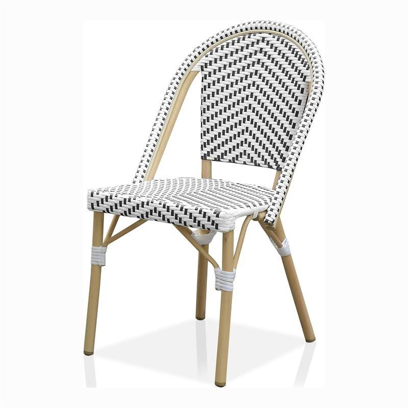 Furniture of America Devey Metal Patio 3-Piece 32x22 Table and Chair Set in Black - IDFBK1848-32-3P