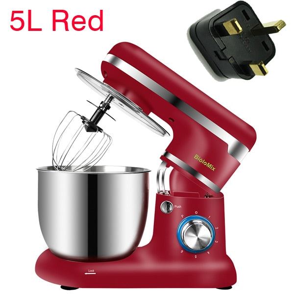 Stand Mixer Stainless Steel Bowl 6-speed Kitchen Food Blender Cream Egg Whisk Cake Dough Kneader