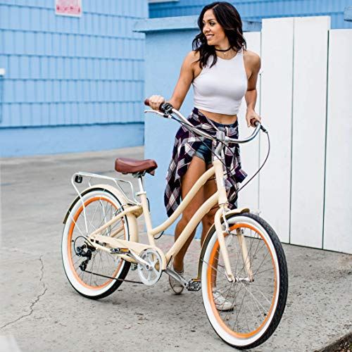 Women’s 7-Speed Step-Through Hybrid Cruiser Bicycle