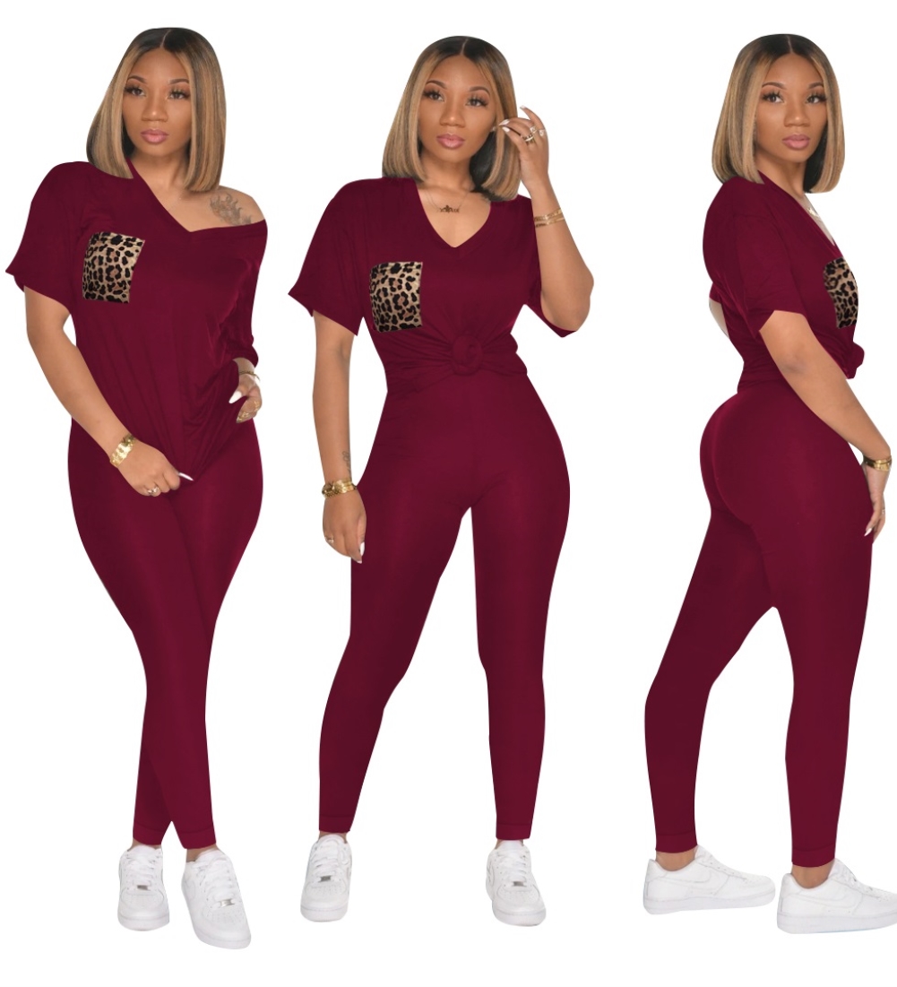 Summer Casual Two Piece Pants Set