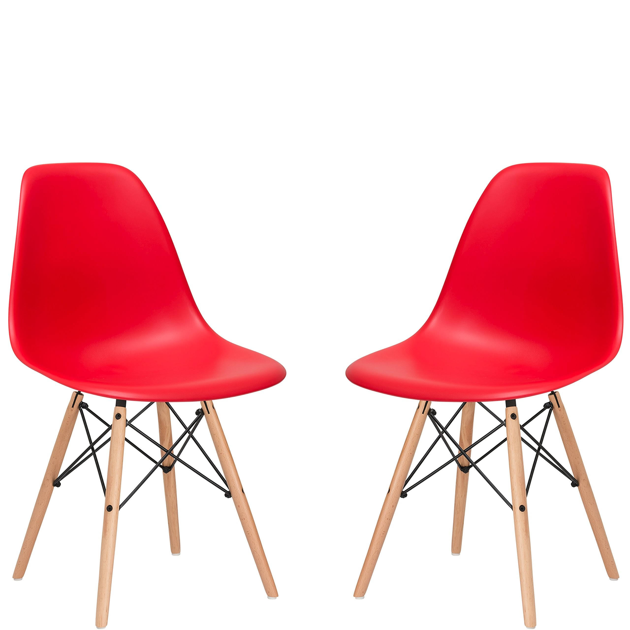 Edgemod Vortex Side Chair - Set of 2, Red
