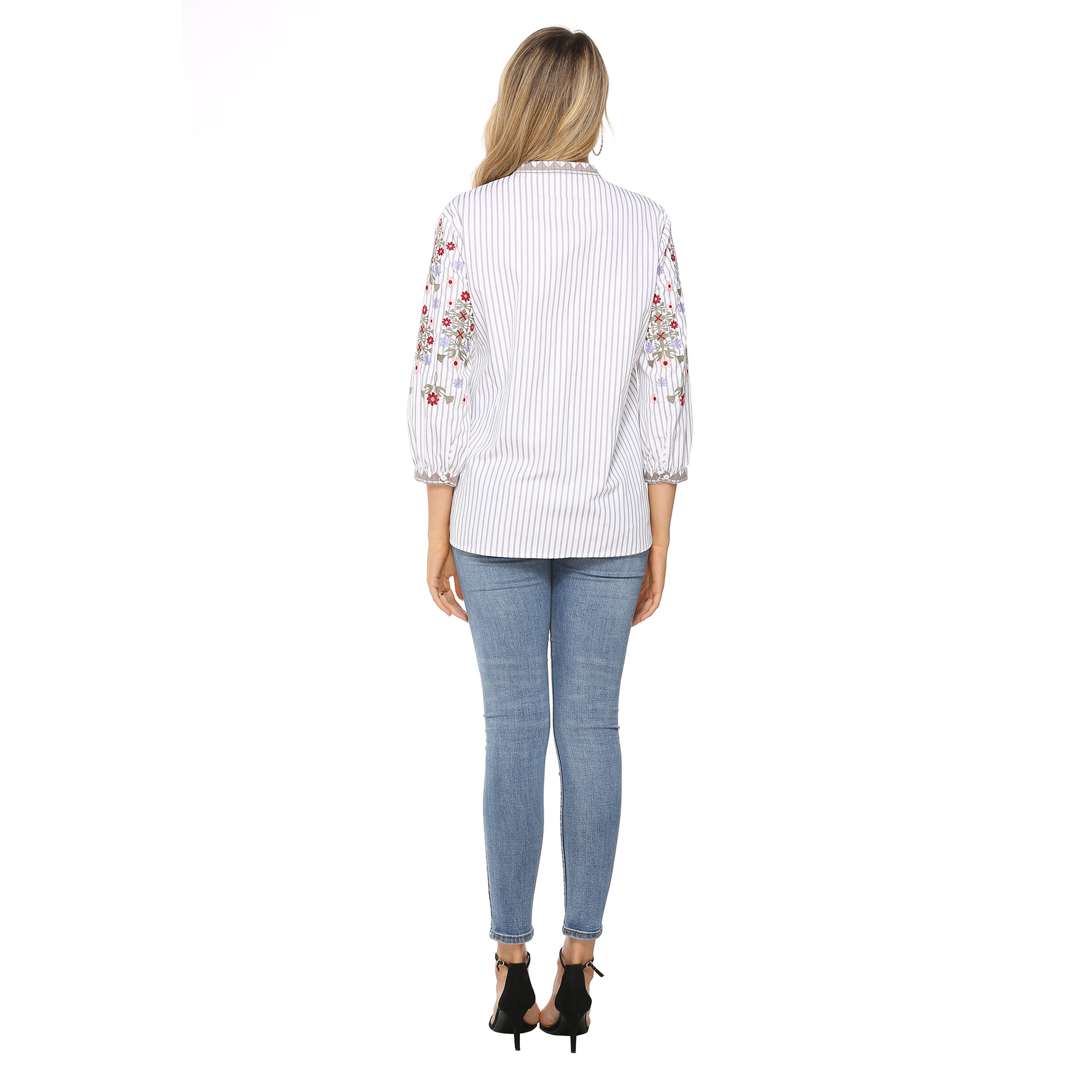 Women's Long Sleeve Embroidery Blouse Rodeo Style