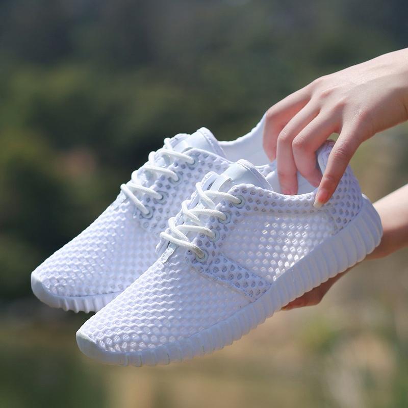 Women Mesh Fabric Sneakers Casual Breathable Durable Outdoor Shoes