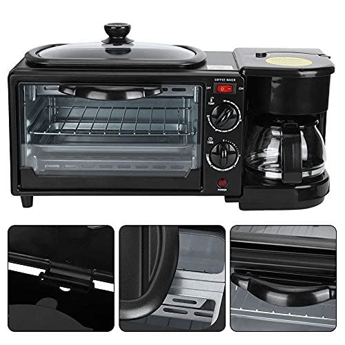 1050W Multifunctional Breakfast Center Station Toaster Oven Nonstick Grill