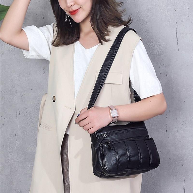 Soft Washed Leather Crossbody Bag