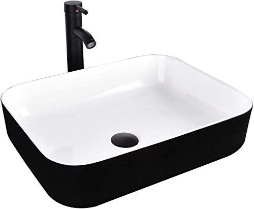 Artistic Porcelain Ceramic Vessel Sink Basin Washing Bowl Set, Cabinet Countertop Sink