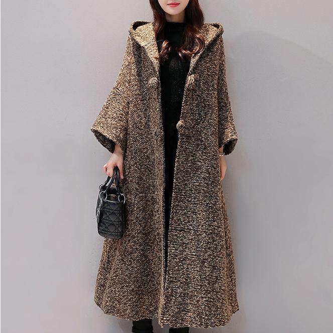 Fashion Hooded Cardigan Jacket Halflong Sleeve Coat