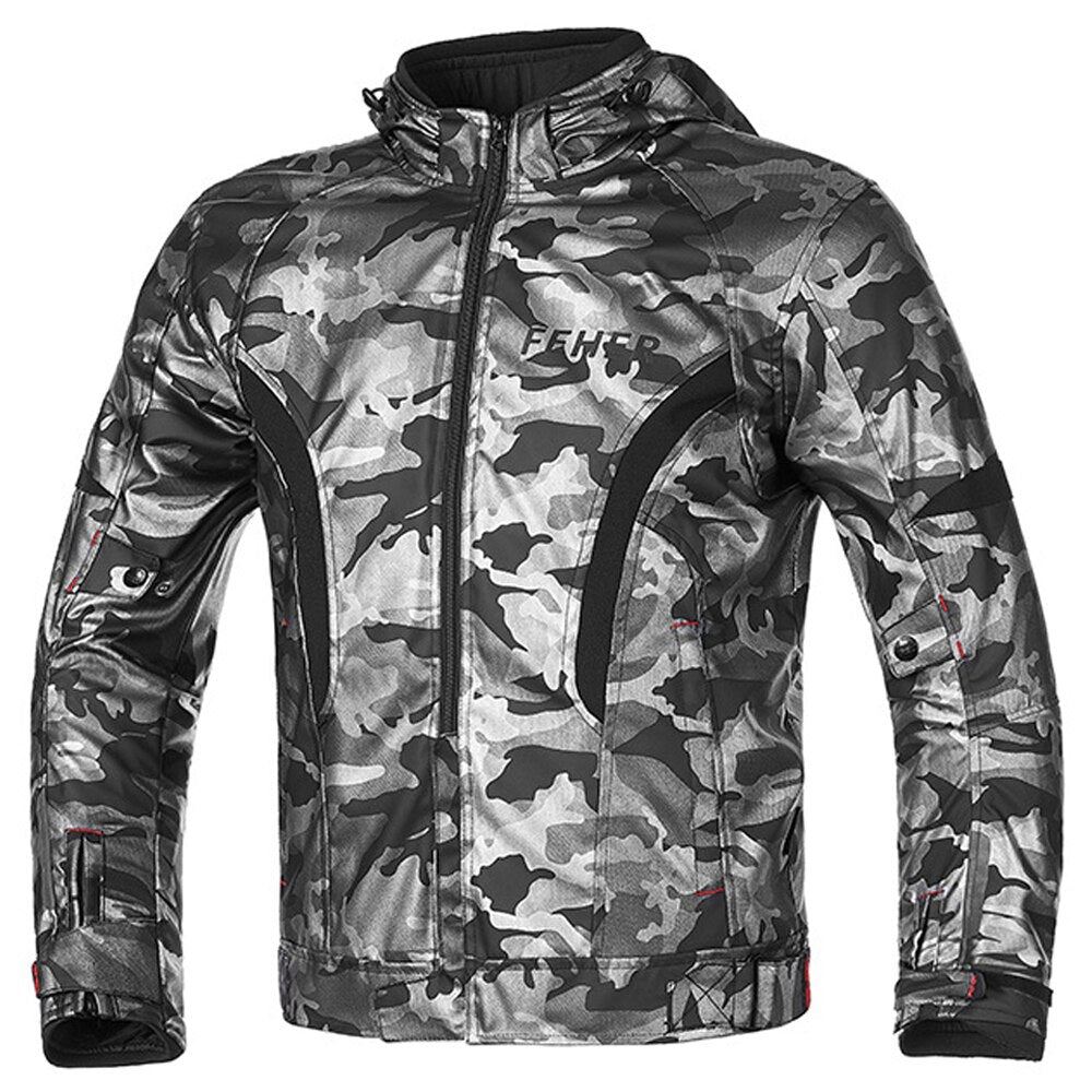 Camouflage Motorcycle Jacket Waterproof Motocross Jacket | Windproof w/Removeable Linner