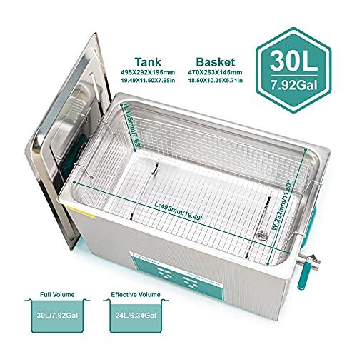 Cleaner,Sonic Cleaner,Ultrasound Cavitation Machine with Digital Timer and Heater