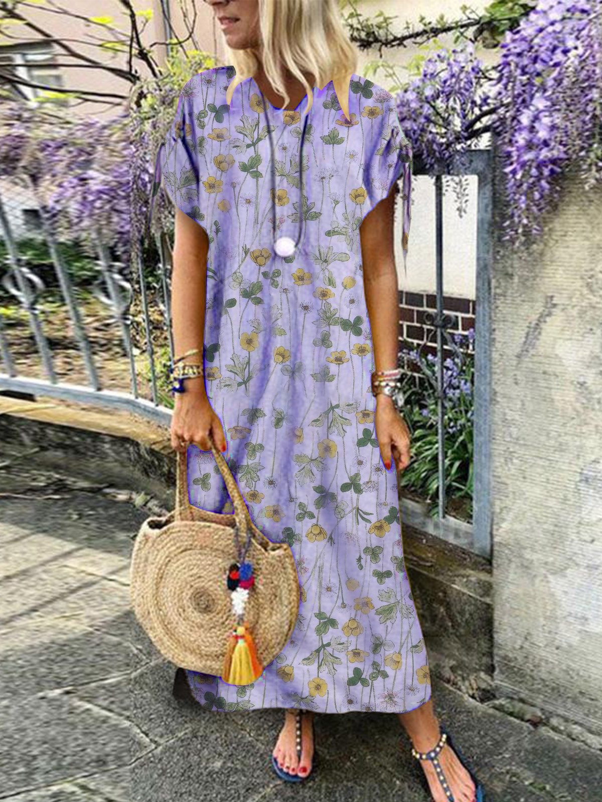 Casual Cotton-Blend Short Sleeve Dresses