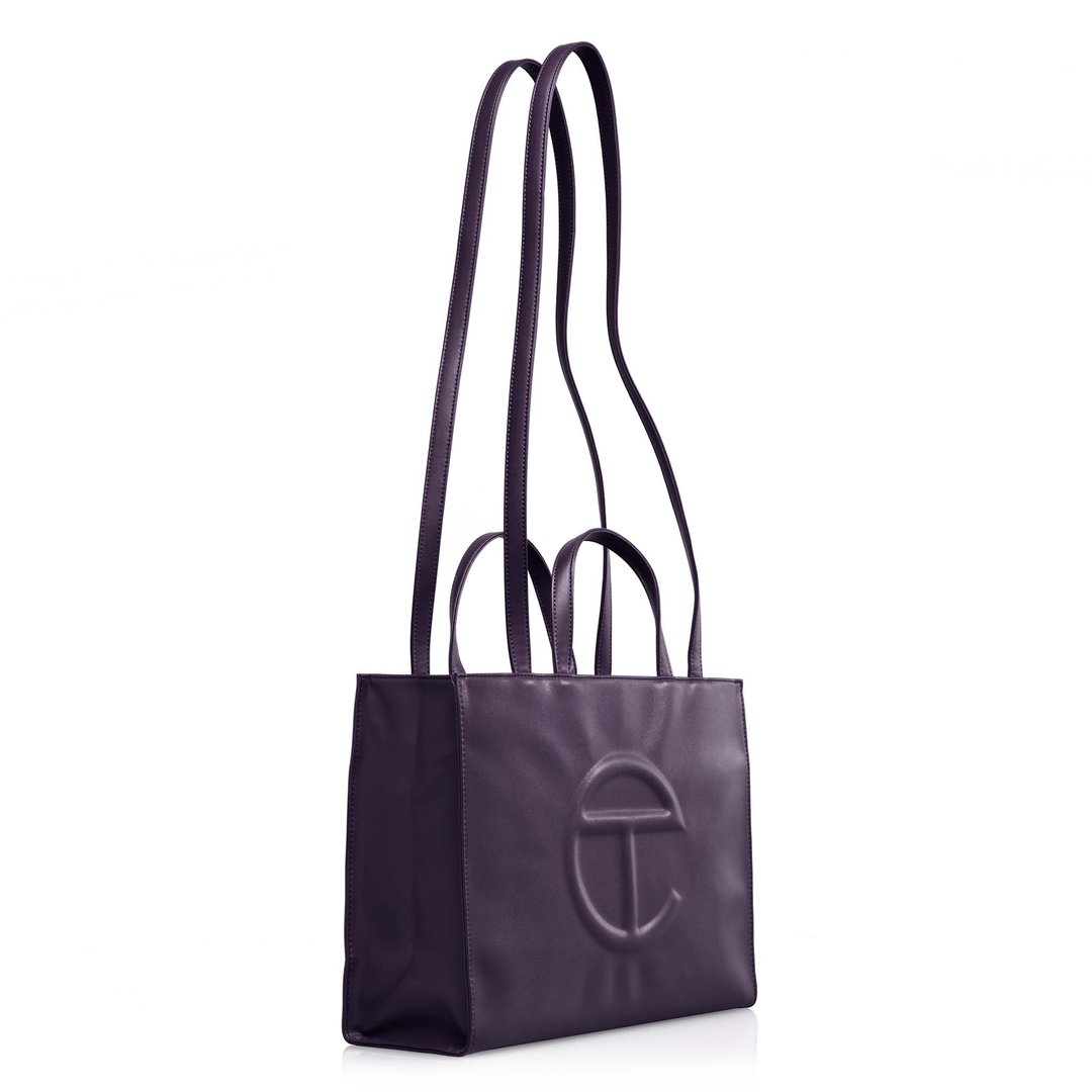 Medium Eggplant Shopping Bag