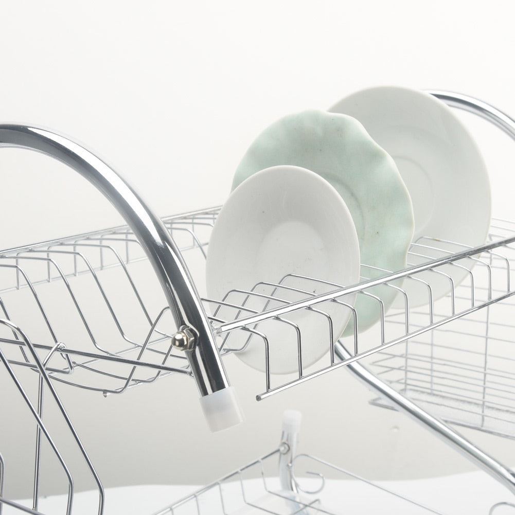 Kitchen Dish Rack Basket Galvanized Household Wash Great Kitchen Sink Dish Drain Drying Rack`