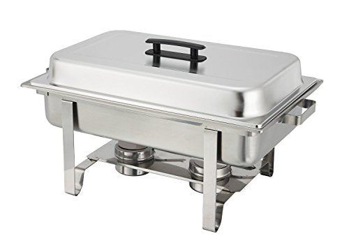 Stainless Steel – 8 Chafer and Buffet Warmer Sets with Water Pan, Food Pan, Lid