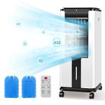 Evaporative Air Cooler with Built-in Ionizer, 40��Oscillation and Remote Control